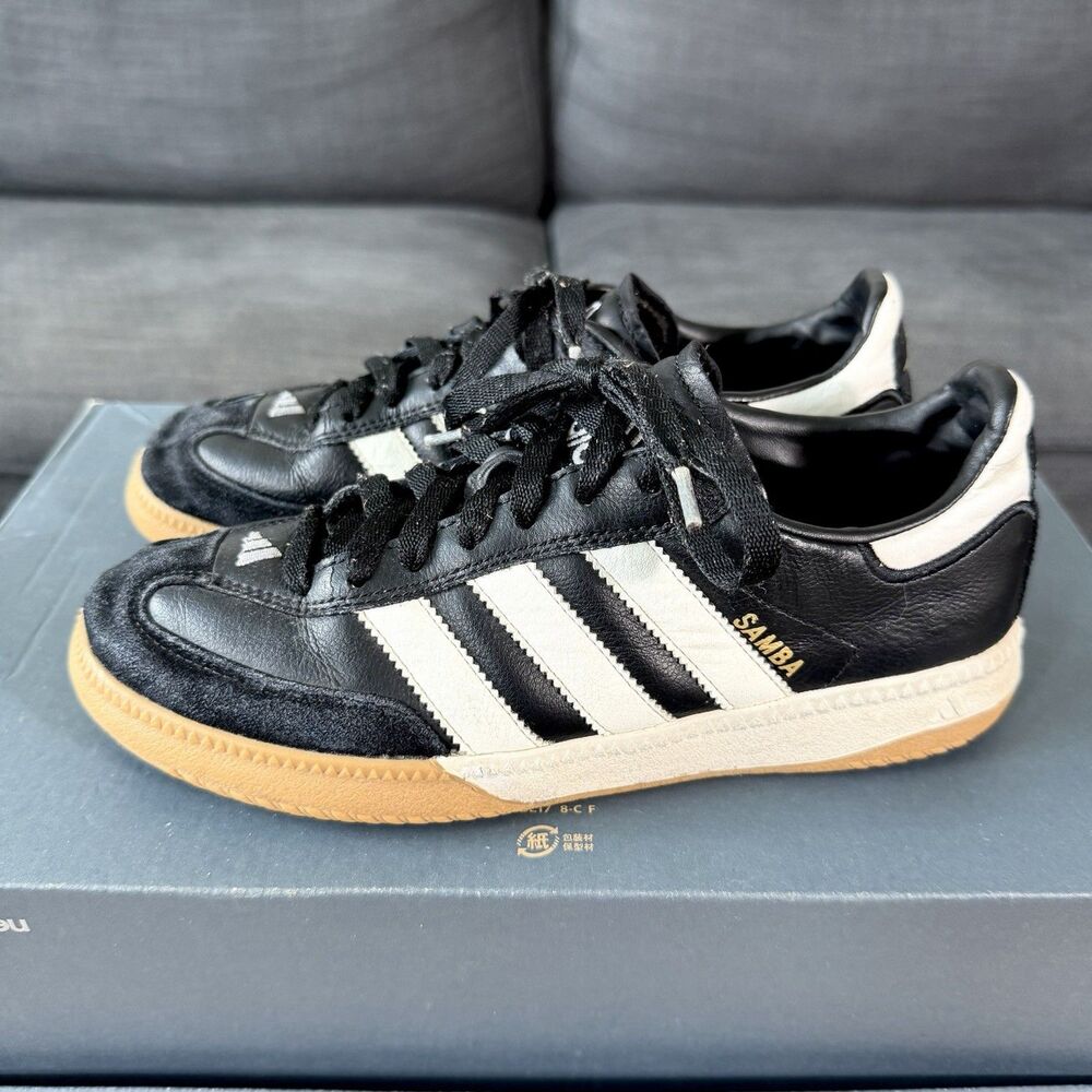 adidas Samba Millennium Black White Gum Leather Casual Shoes Women's Size 6